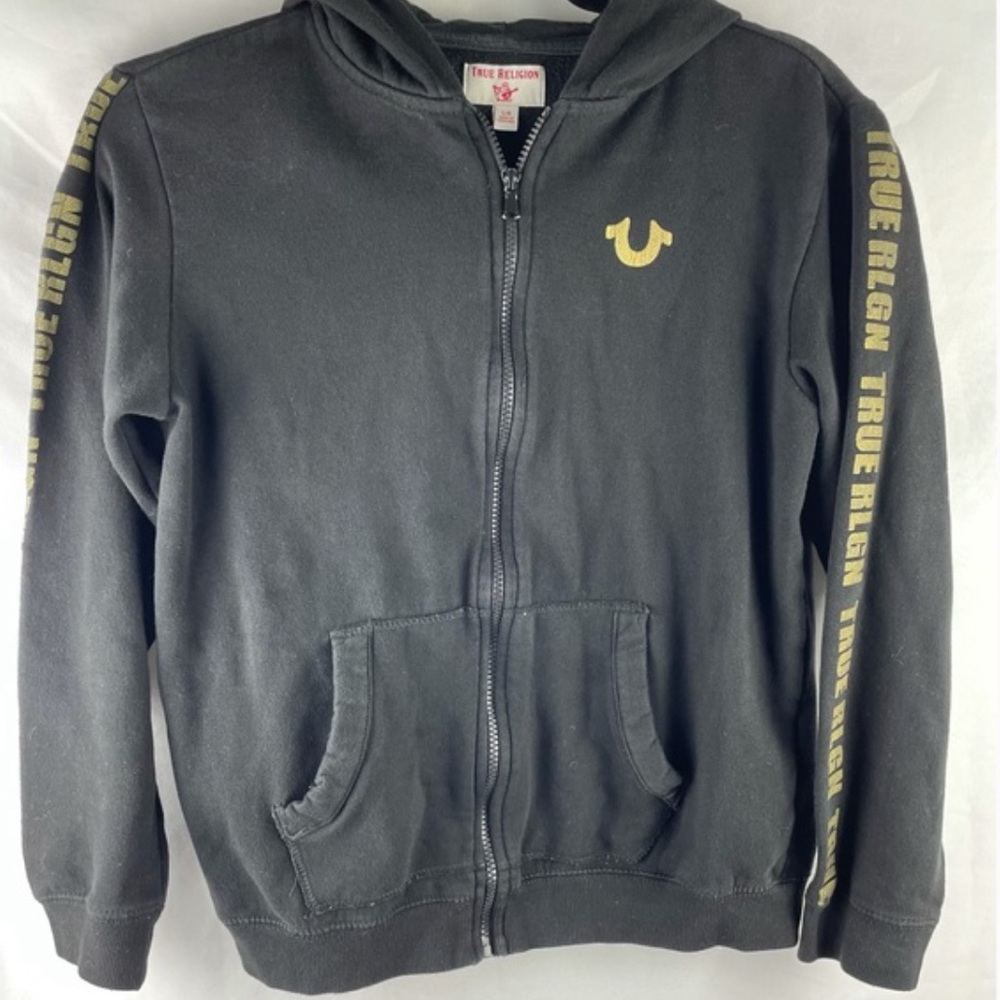 True religion black hoodie size large